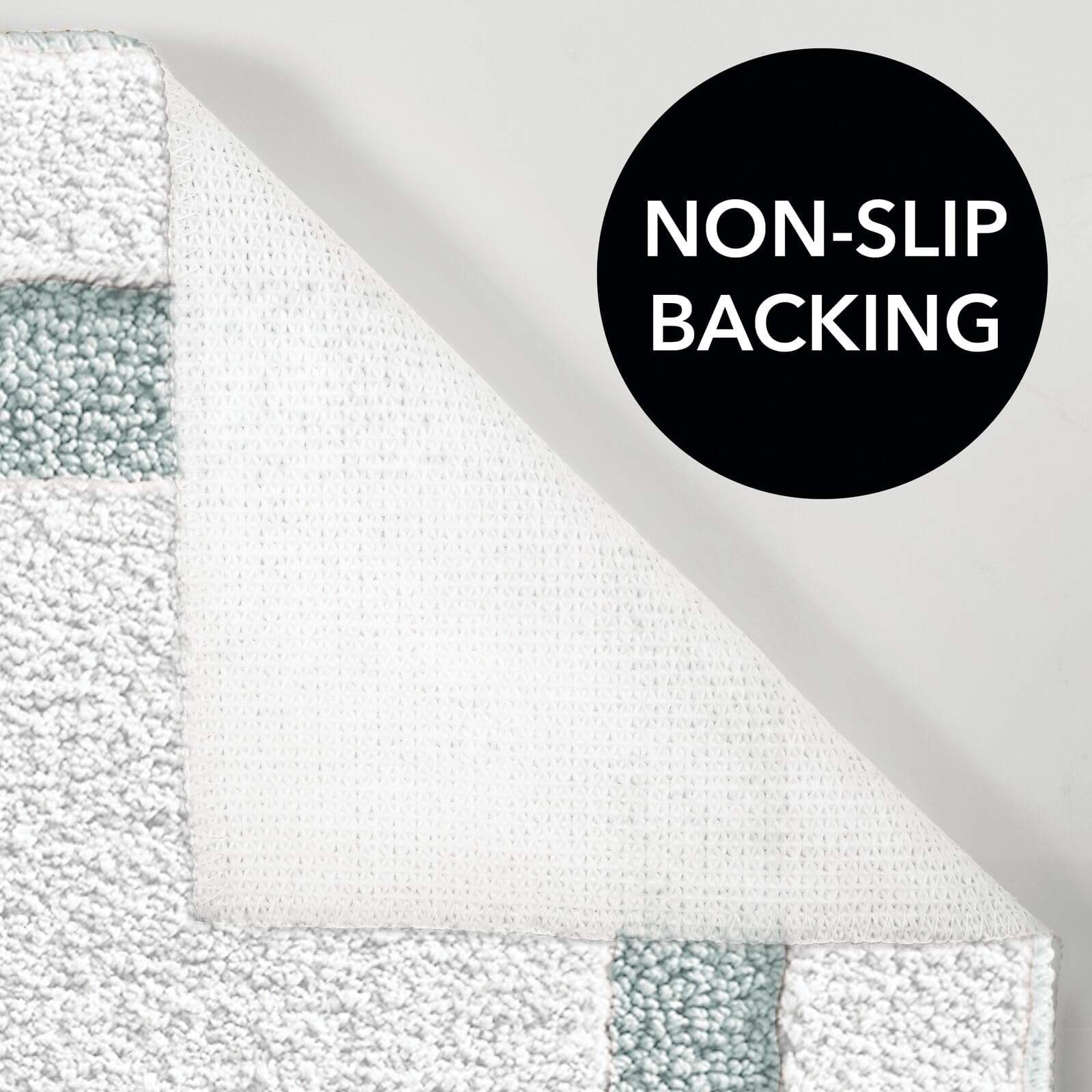 Mdesign Non-Slip Microfiber Polyester Rectangular Spa Mat/Bath Rugs, Plush Water Absorbent Accent Rug For Bathroom Vanity, Tub/S